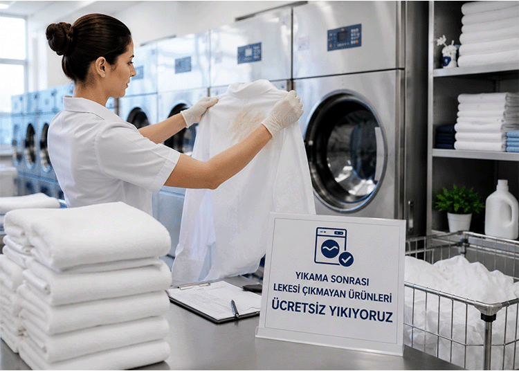 Yıkama Sonrası Lekesi Çıkmayan Ürünleri Ücretsiz Yıkıyoruz